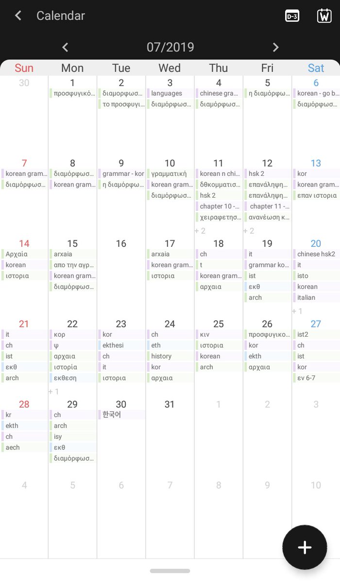 calendar!! u can see all your goals summarized but also plan ahead. it has two views ! month n week