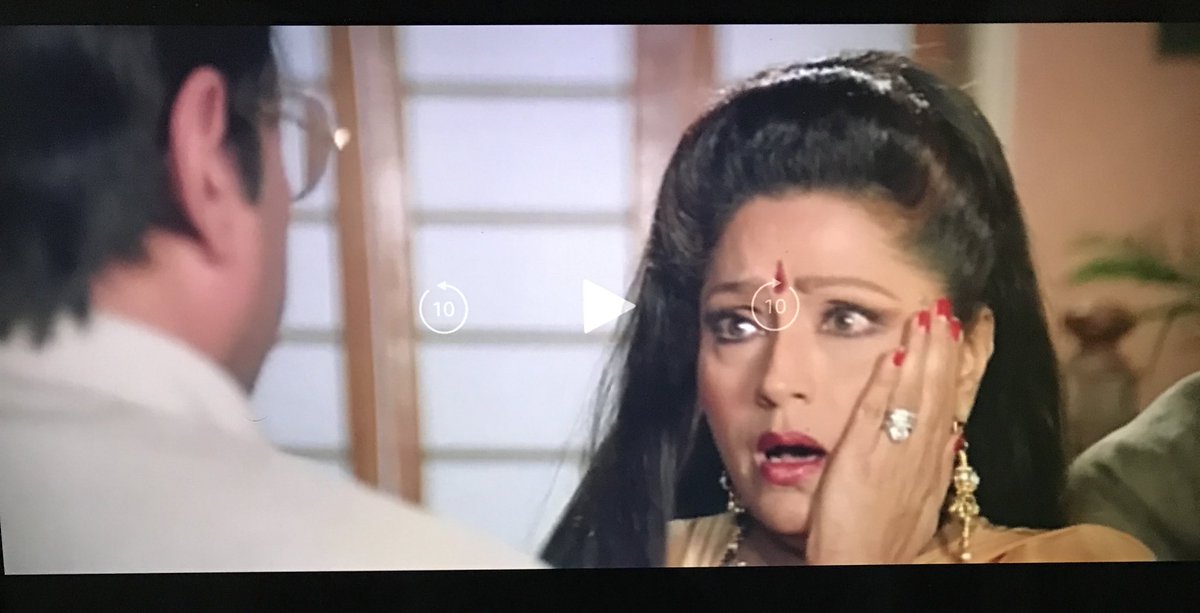 Snobbish aunty says mean things. So she gets slapped by her husband. Is it even an Indian movie if the bitchy, beauty Parlour going woman in the movie doesn’t get slapped? Thank god indian men are there to protect us all.