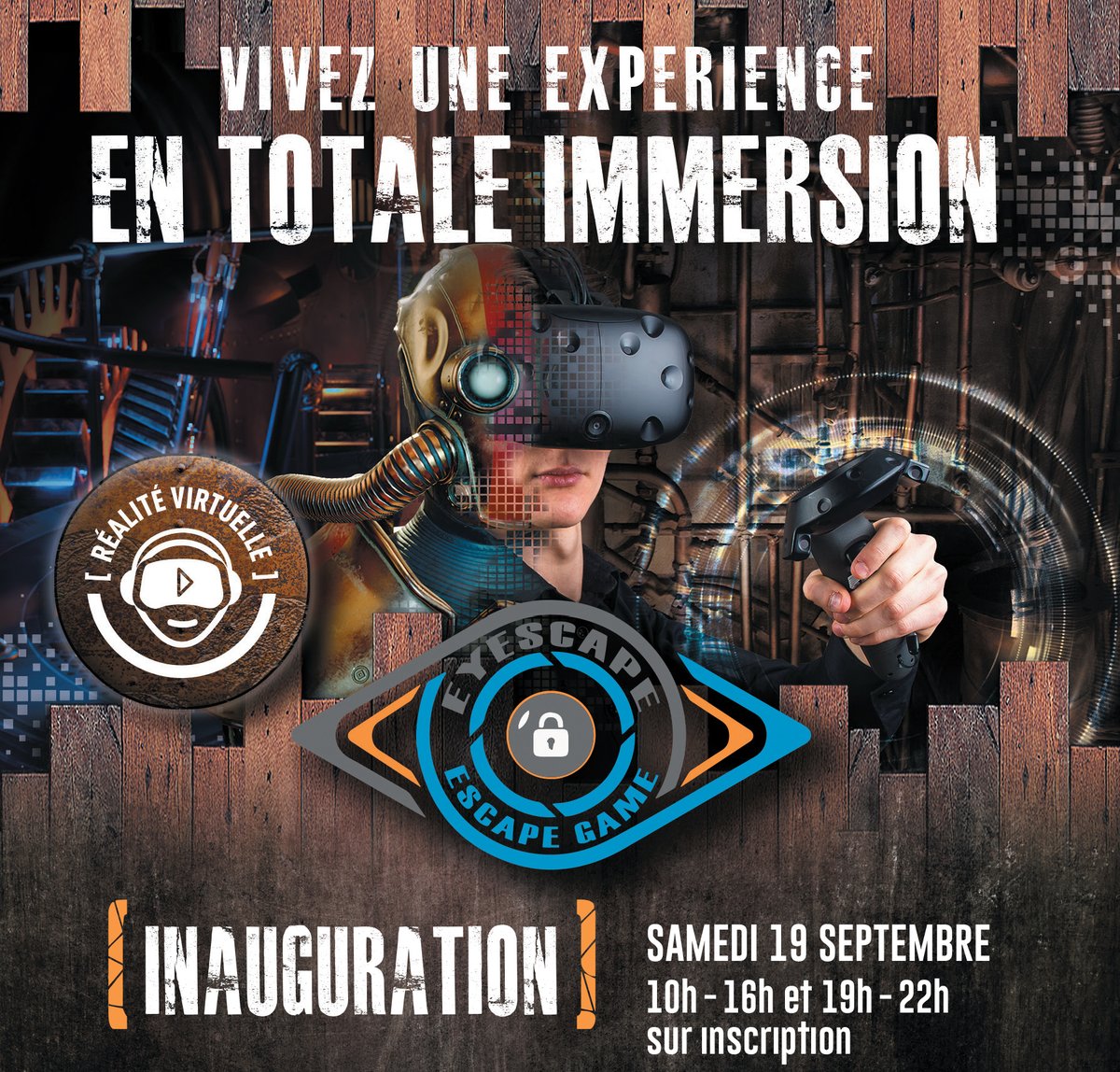 EyescapeGame's tweet photo. :: INAUGURATION "Opération Alcatraz" :: 🤩🤘
À l'occasion de l'inauguration d'"Opération Alcatraz" nous vous invitons à nos portes ouvertes.
Lien d'inscription : https://t.co/xigVZstOhE
- Visite des bureaux
- Essais du casque de Réalité Virtuelle etc.. https://t.co/W6tbp7SZKe