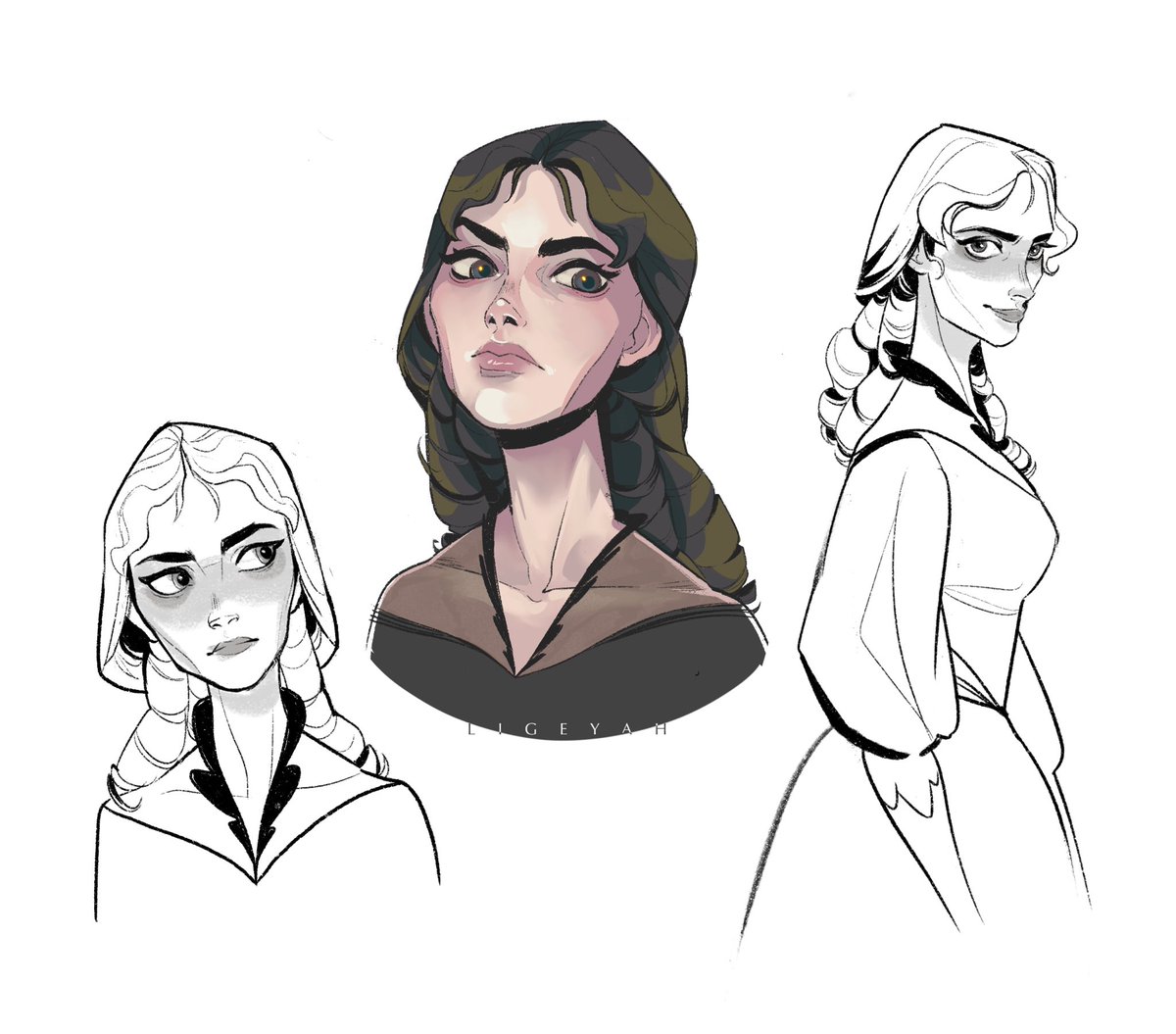 ligeyah's tweet photo. Reading #TheIdiot by #dostoyevski and guess who’s my favourite bitch? #NastasyaFilippovna 🤍 #ArtistOnTwitter #sketch #art #conceptart #characterdesign #classicbook https://t.co/q9GNKffiKy