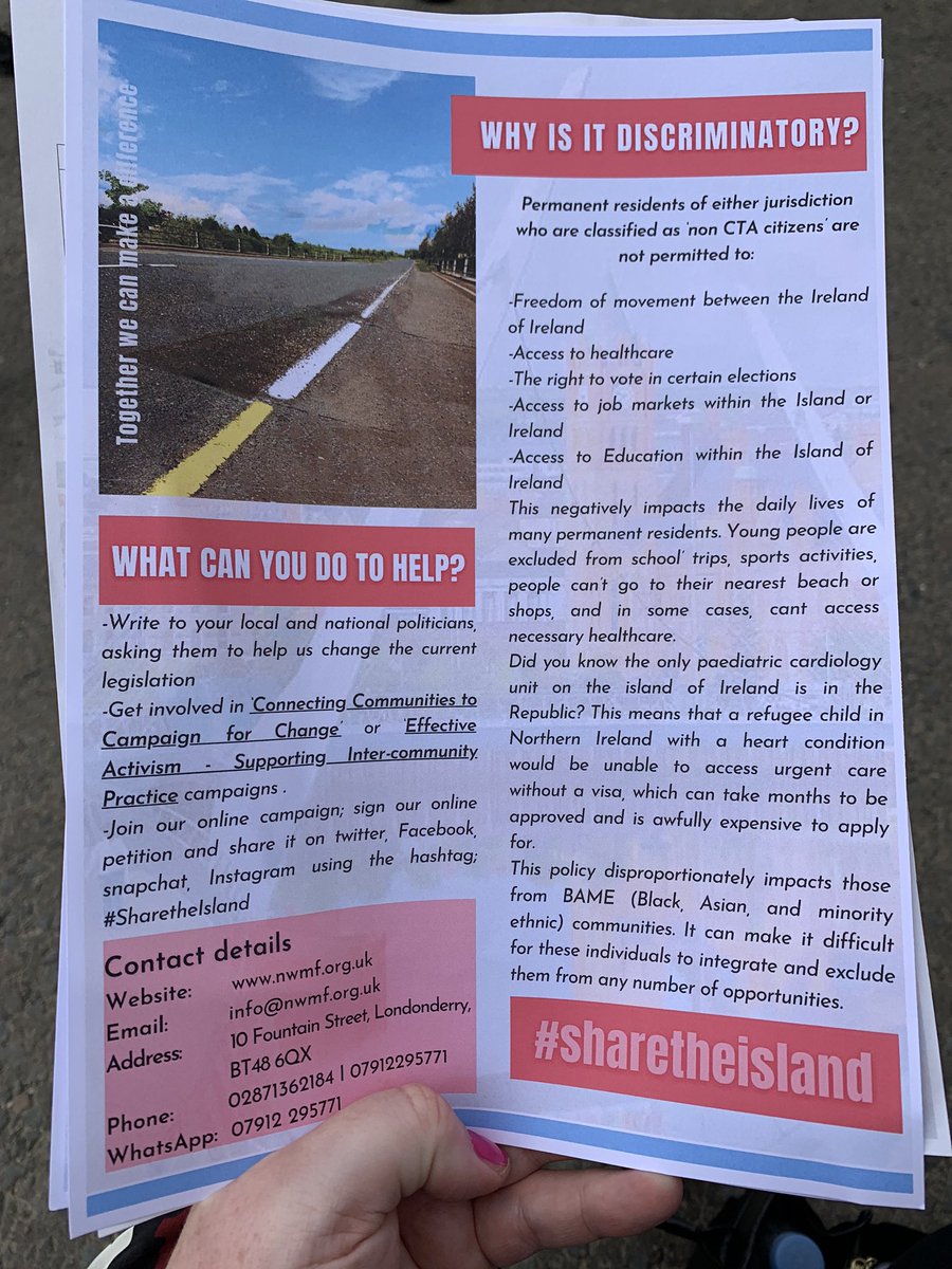 Greeting from the Border! I’m here for the  @nwmforum Connecting Communities to Campaign for Change campaign launch.  #sharetheisland