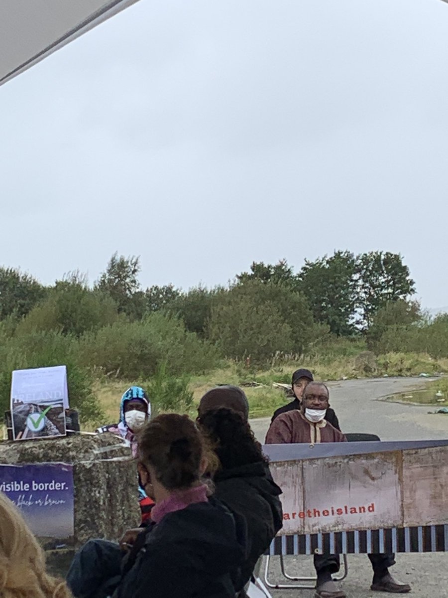  #CTA restrictions impacting families and communities so for today’s launch organisers wanted to make sure they didn’t break the law in a specific and limited way therefore some attendees are on the order side of the Border...  #sharetheisland