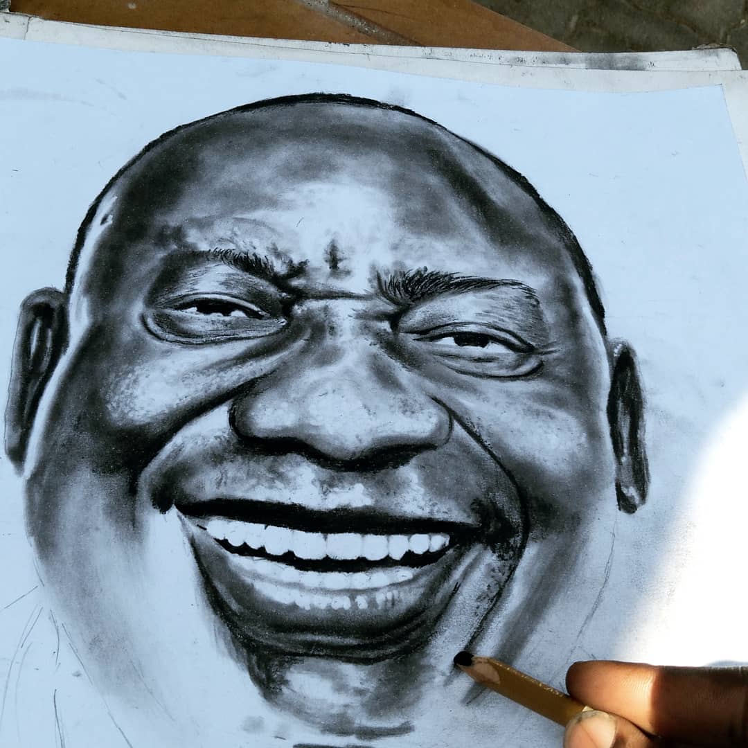 simbablitz's tweet photo. My recent artwork 
President of SA
@cyrilramaphosa @iam_anc @anc_parliament @cr17siyavuma @dearpresidentramaphosa #simbart #pencil #pencils #pencilart #charcoal #charcoals #art #artist #artwork #artist #artgalleries #artgallery #shadings #artshadings @ZimCelebss @zimgrounds3 https://t.co/Vfrqd7Pj63