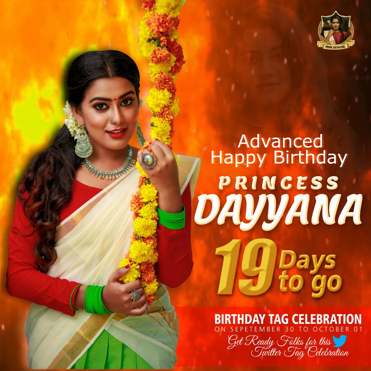Dicruze5's tweet photo. 19 Days To More For Our Princess's Birthday 🎉🎊

#AdvanceHappyBirthdayPrincess 💙

#DayyanaBirthdayTrendOnSep30 🌟

Get Ready Guyz For This Tag Celebration 🤩🤙🏻 https://t.co/IKZhDrZrWL