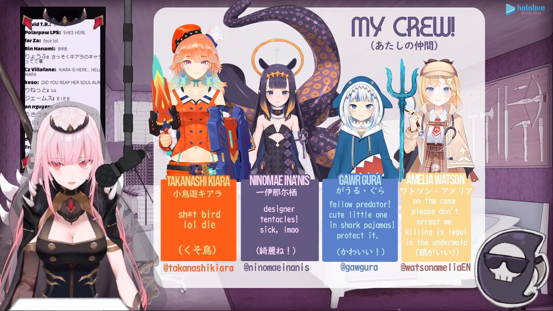 赤玉スイカ ホロライブen 綺麗 かわいい 頭がいい くそ鳥 Sh T Bird Holomyth T Co Lmwc8izyhy Twitter