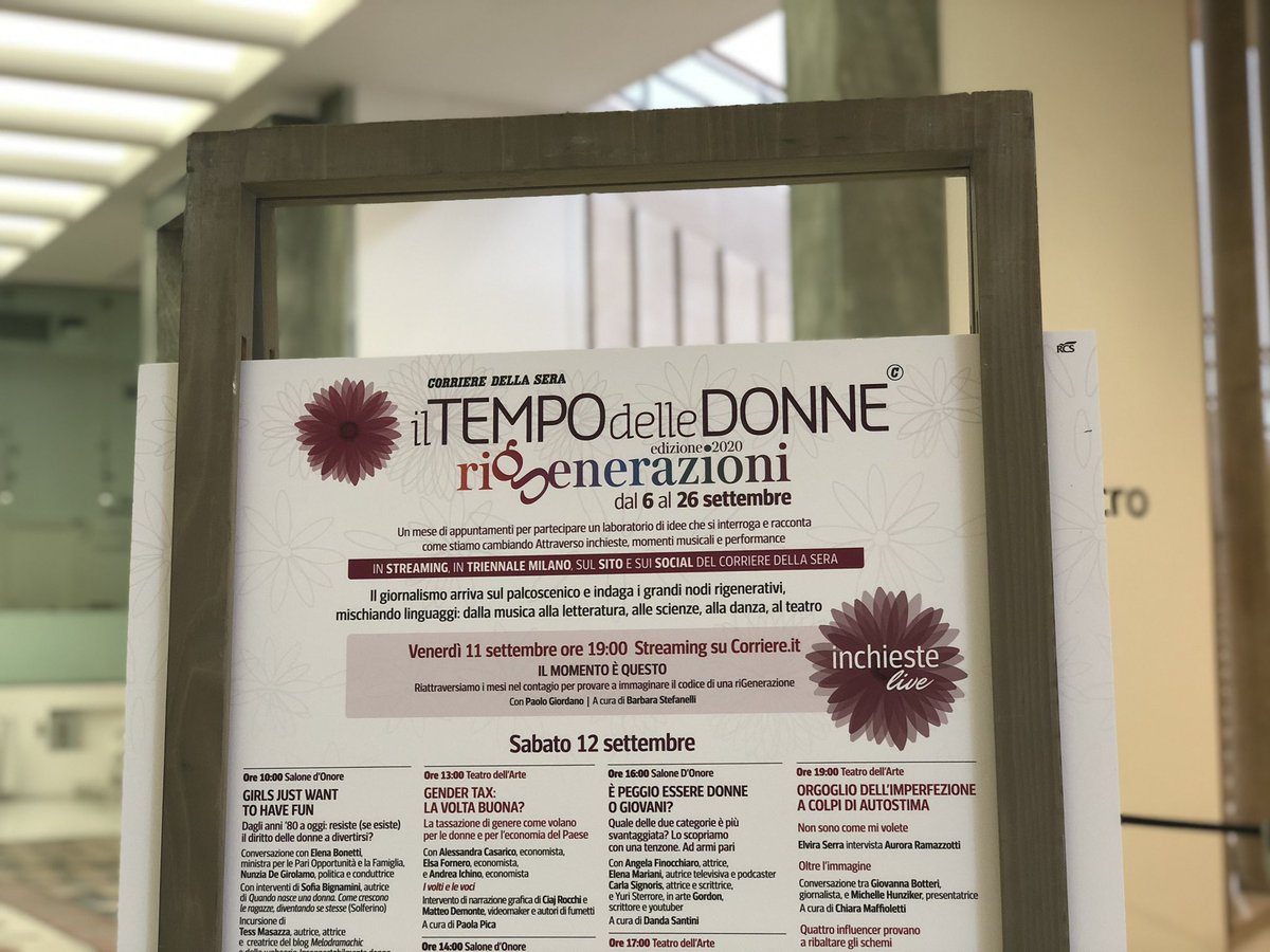 LIVE dalla <a href="/triennalemilano/">Triennale Milano</a> dove sta per iniziare “Contraccezione: 6 Italiani su 10 non ci pensano e non la fanno”, un talk in cui testimonieremo l'impegno verso la salute delle donne tramite la promozione di una corretta e completa informazione in ambito contraccettivo
#TDD2020