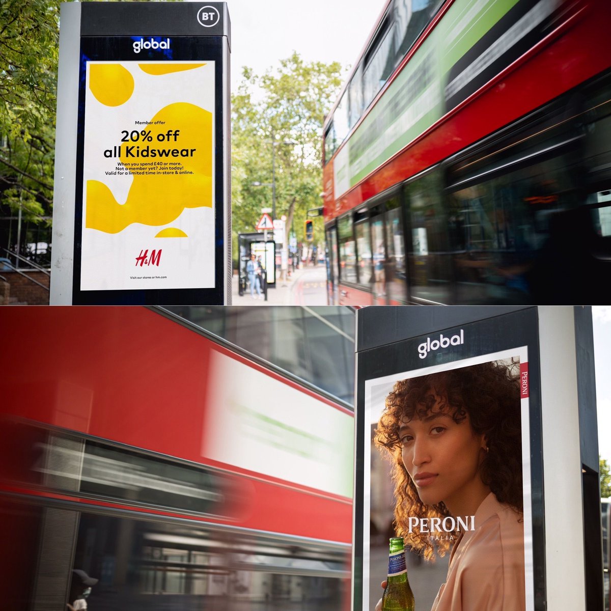 Big brands like #HM and #Peroni are hitting high streets near you on our StreetHub sites 🛒🚏

#Outdoor | #OutdoorAdvertising | #OOH | #DOOH