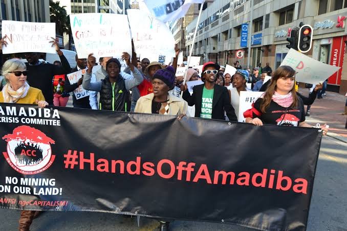 The communities surrounding the Xolobeni community came together and found a group (Amadiba Crisis Committee) to fight the Australian mining company as well as their own government (the ANC) for wanting to take their land away for financial gains