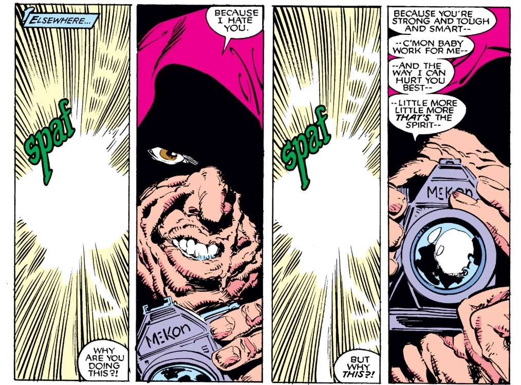 One of Claremont’s greatest strengths as a writer is his ability to achieve a rare escape velocity from the entrenched sexual politics of his era and context. When it comes to this particular trope of sexual violence against women, however, he doesn’t get there. 8/8