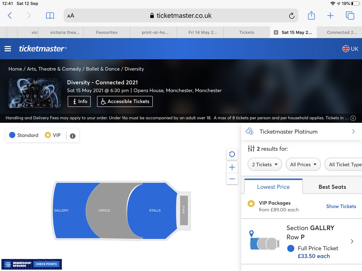 queenofholidays's tweet photo. @TicketmasterCS Ok. On your website you appear to be selling tickets for Diversity for both the Palace theatre and Opera house @PalaceAndOpera in Manchester for the same days and times. It’s letting me add both to my basket. Which is correct please? Thanks. https://t.co/4liqxcch7I