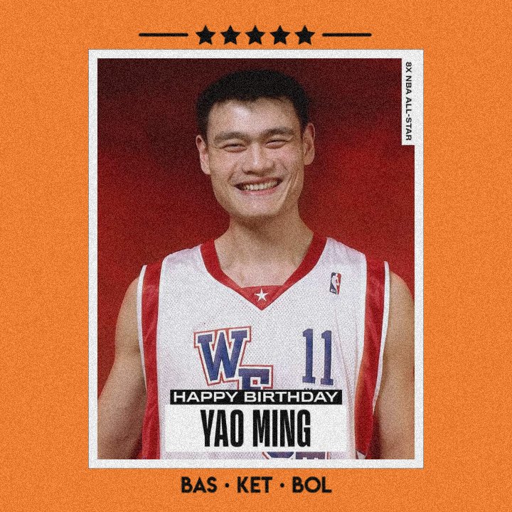 Join us in wishing a Happy 40th Birthday to 8x and HOF inductee,  Yao Ming! (c) 