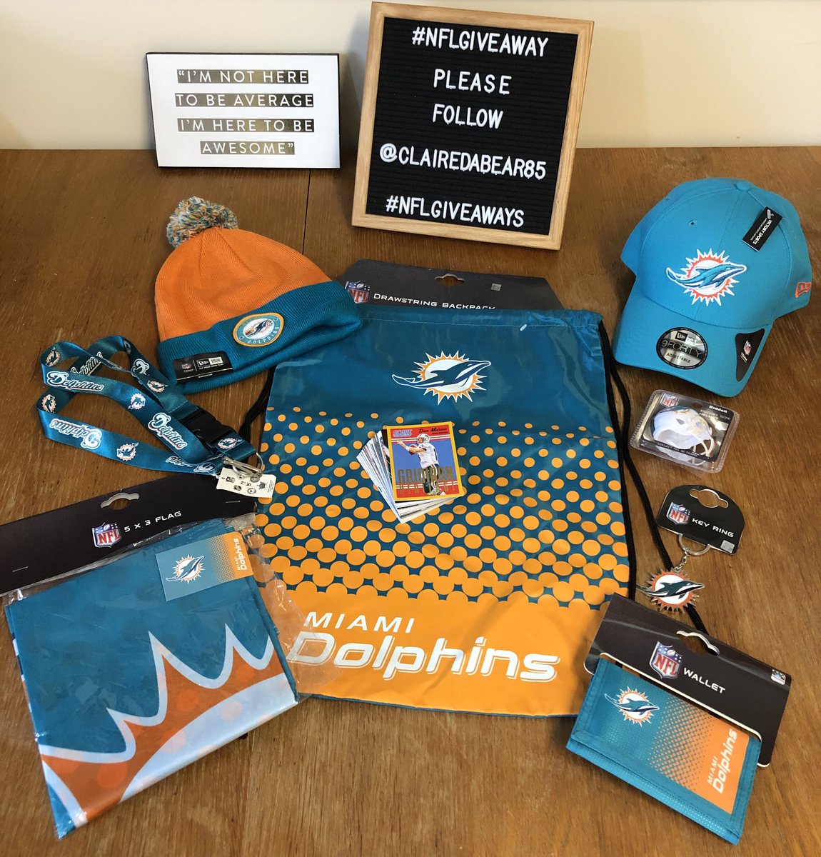 #PhinsUp #Miami #Dolphins  #NFLGIVEAWAY For a chance to #win this fab Orange &amp; Aqua #Swag bundle inc not 1 but 2 hats, You MUST be following BOTH <a href="/clairedabear85/">Claire Da Bear</a> &amp; @victorysportsuk &amp; RT this link. This #Giveaway will run till the 18/9 &amp; is open 2 ALL #NFL fans globally #GoodLuck