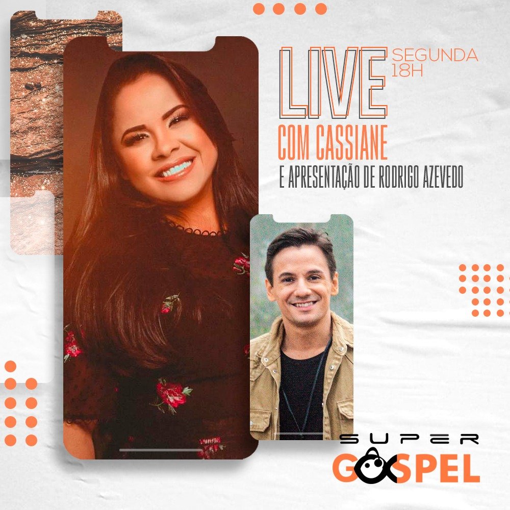 supergospel's tweet photo. Na próxima segunda às 18h vai rolar #LiveSuperGospel com a querida @CASSIANECANTORA no nosso Instagram.

Ela vai bater um papo com nosso apresentador @Rodrigo_Gerados e compartilhar as novidades do seu ministério. Vai ser incrível!

#live #supergospel #cassiane #mkmusic https://t.co/ipGeh2Xlo1