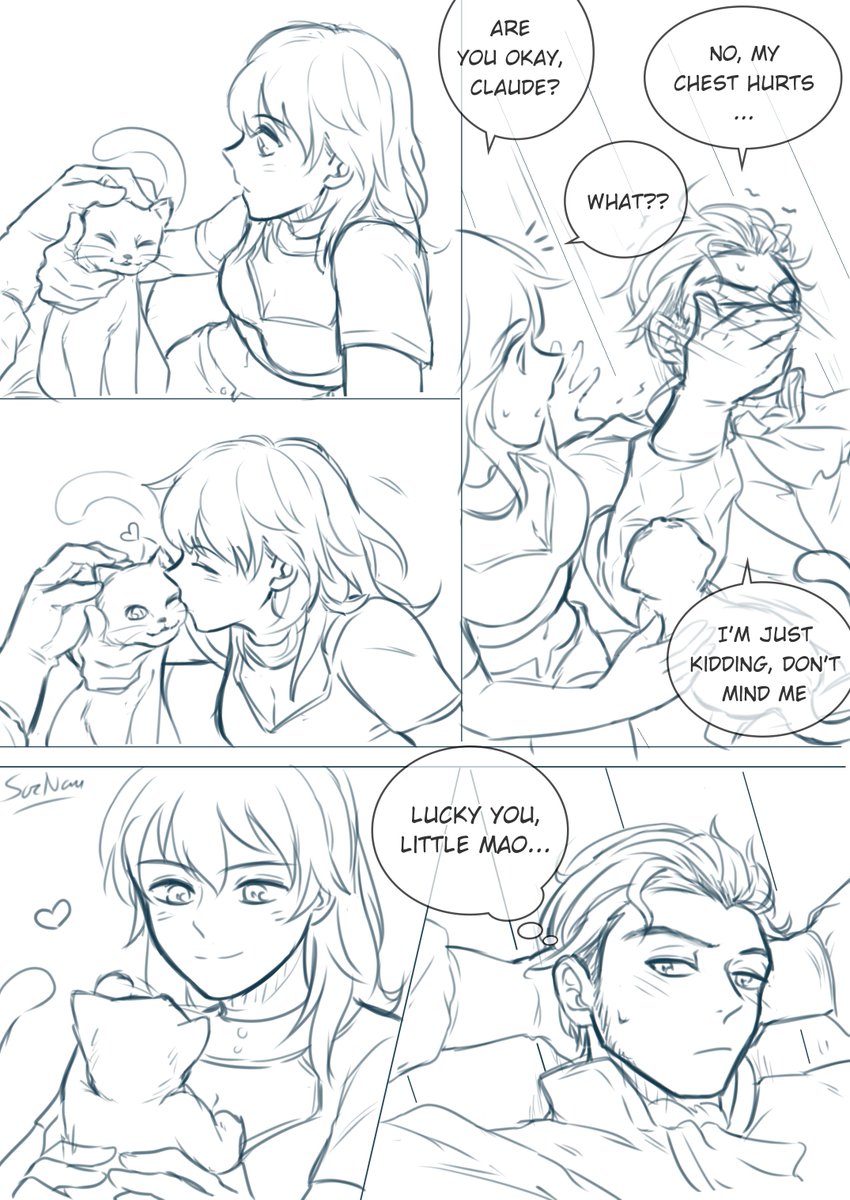 *READ FROM LEFT TO RIGHT*
[Extra] Little Mao: What happened after that

Sorry Claude I just love to tease you hahaha xD

#クロレス #claudeleth #FireEmblemThreeHouses 
#FE3H #FE風花雪月 #ファイアーエムブレム風花雪月 #claudevonriegan #byletheisner #fireemblem 