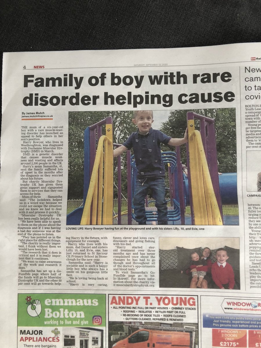 action4harry's tweet photo. Harry’s story in the Bolton news 💙🥰 https://t.co/y9vyMZ90sf
