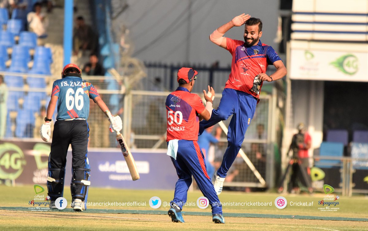 ACBofficials's tweet photo. A brilliant knock from @Hashmat_50 and a five-wicket haul from @DawlatZadranDK gave @ltd_mis a record-breaking win against Ahmadzai Amo Sharks in the 13th match of #Etisalat4GSCL2020.
#Match13 #DaAtalanoLeague #ASvMAK https://t.co/kG6H5AmstN