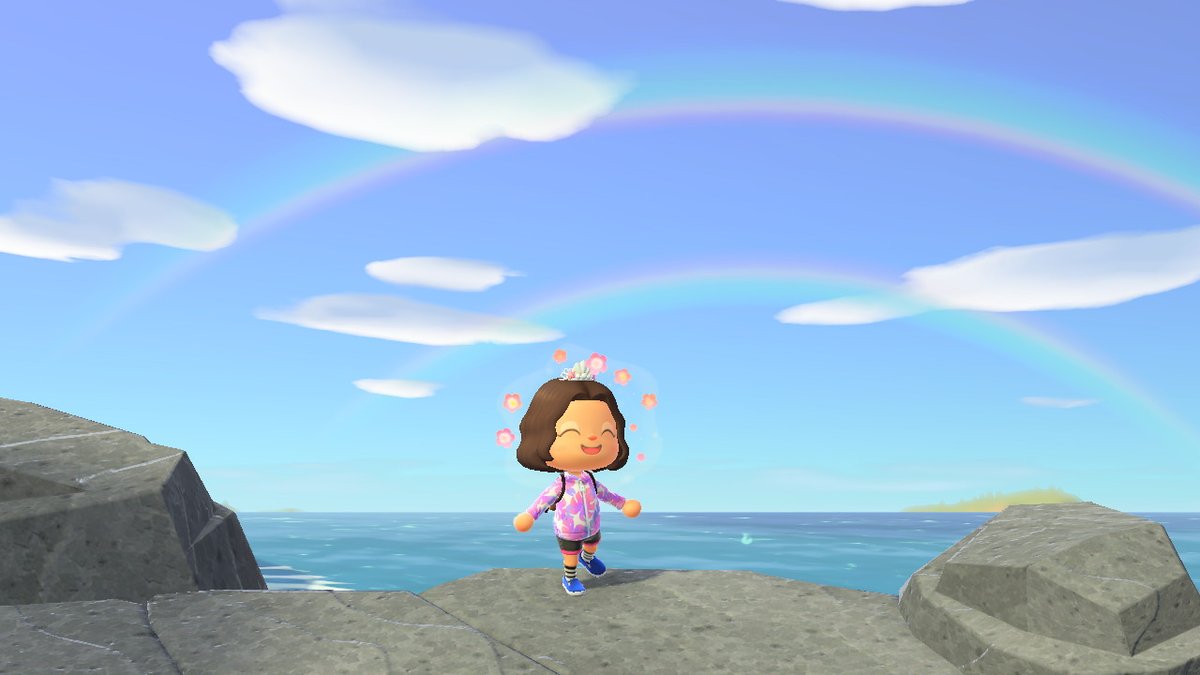 Infinity82's tweet image. #AnimalCrossing #ACNH #NintendoSwitch 
DOUBLE RAINBOWS! #WhatDoesItMean???