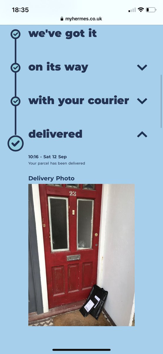 Droogt's tweet photo. @Debenhams @Hermesparcels order delivered to 23 instead of 63 - they have no knowledge of the parcels - what’s the next step!? https://t.co/PXmjeDcsz5