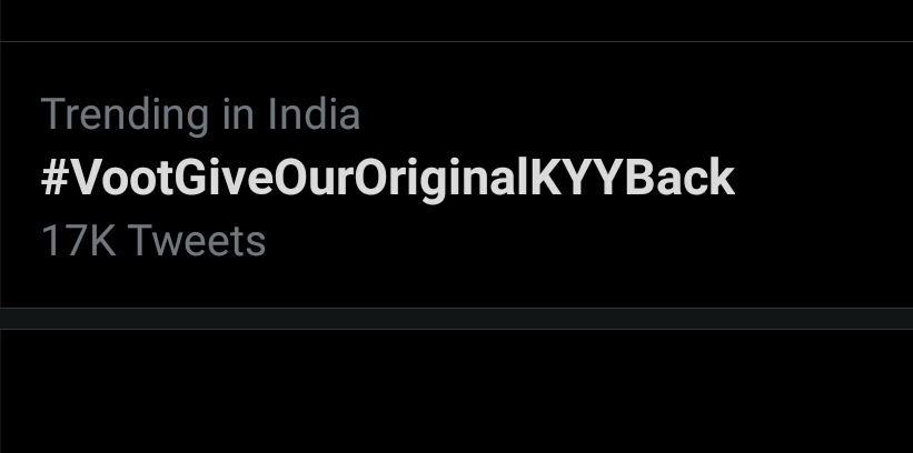 Manan_saba's tweet photo. 17K fanpower @justvoot 
Give our Old songs BGM and removed scenes back
.
#VootGiveOurOriginalKYYBack https://t.co/ix0T27btNK
