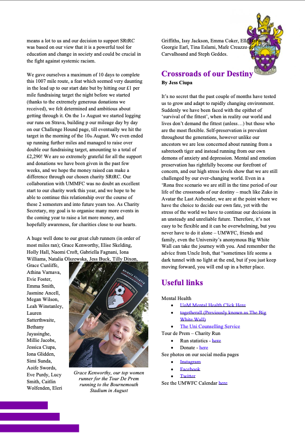 Hi everyone, we have made our first ever UMWFC Newspaper, so please take a look at our August issue and enjoy!! ⚽️ 
Please sign up for the monthly newsletter via this link and have it sent straight to your mailbox! 🔽 
forms.gle/vvaai69trNa3XK…