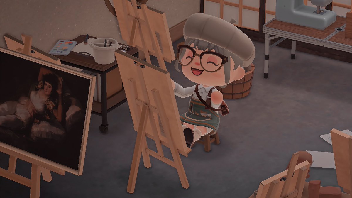 monokecenter's tweet image. I (tried to) remade the artist apron from pocket camp !