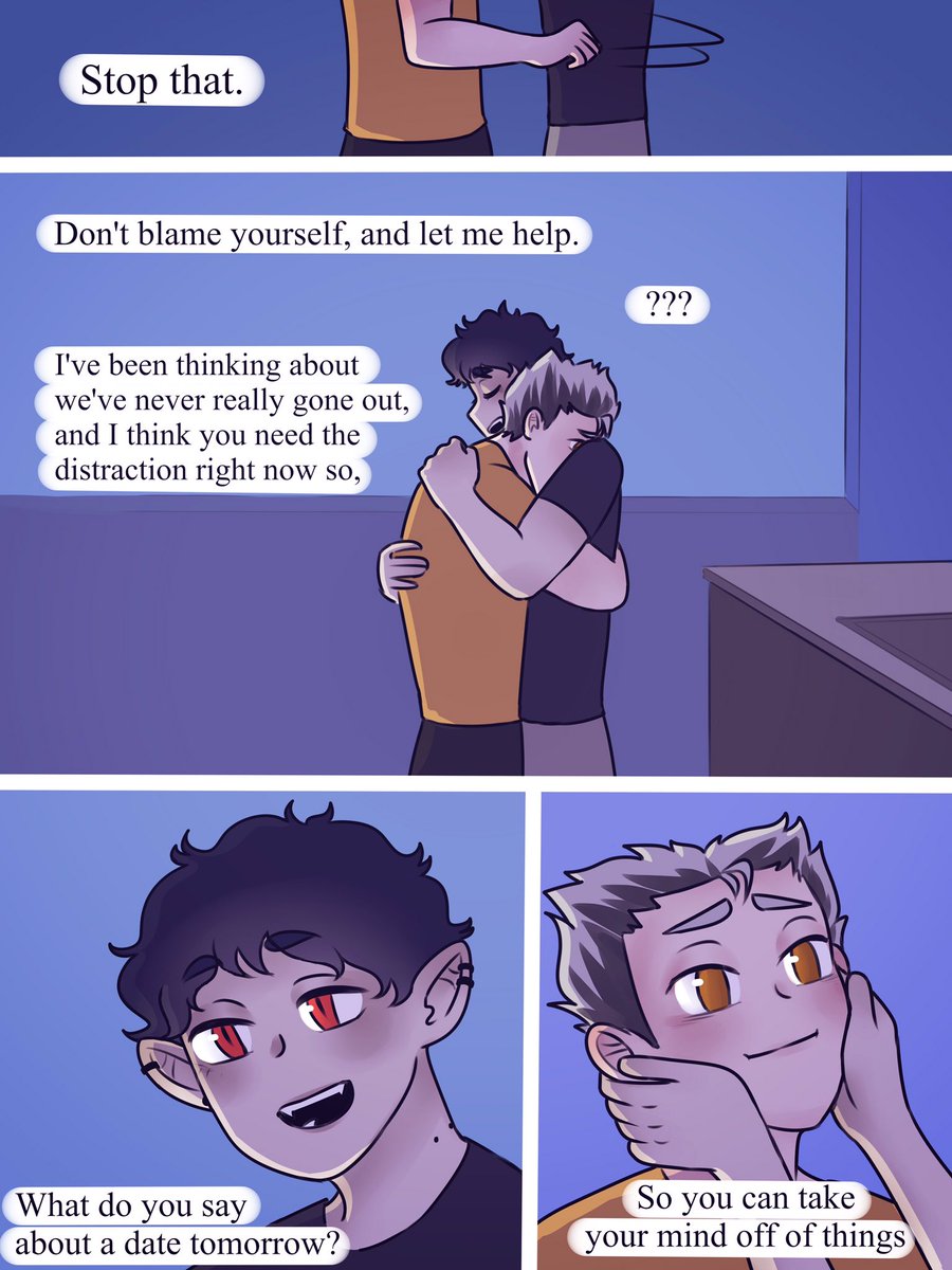 comfort (part 1/2) #bkakvampireau 

ah yes the usual, cib cannot keep a promise and also ends up drawing fluff comics, how innovative 
(for those new to the au, check my pinned!)

[#bokuaka #haikyuu #comic #bokutokoutarou #akaashikeiji ] 