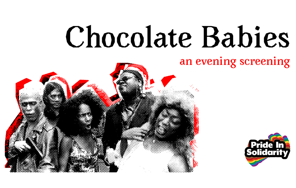 PrideInSol's tweet photo. TONIGHT AT 7PM: a screening of Chocolate Babies, a film about an underground band of HIV-positive, queer, urban, genderqueer, activists of color, making headlines in New York!!
Full details: https://t.co/IigDjnvxFQ https://t.co/BvZtikzyAZ