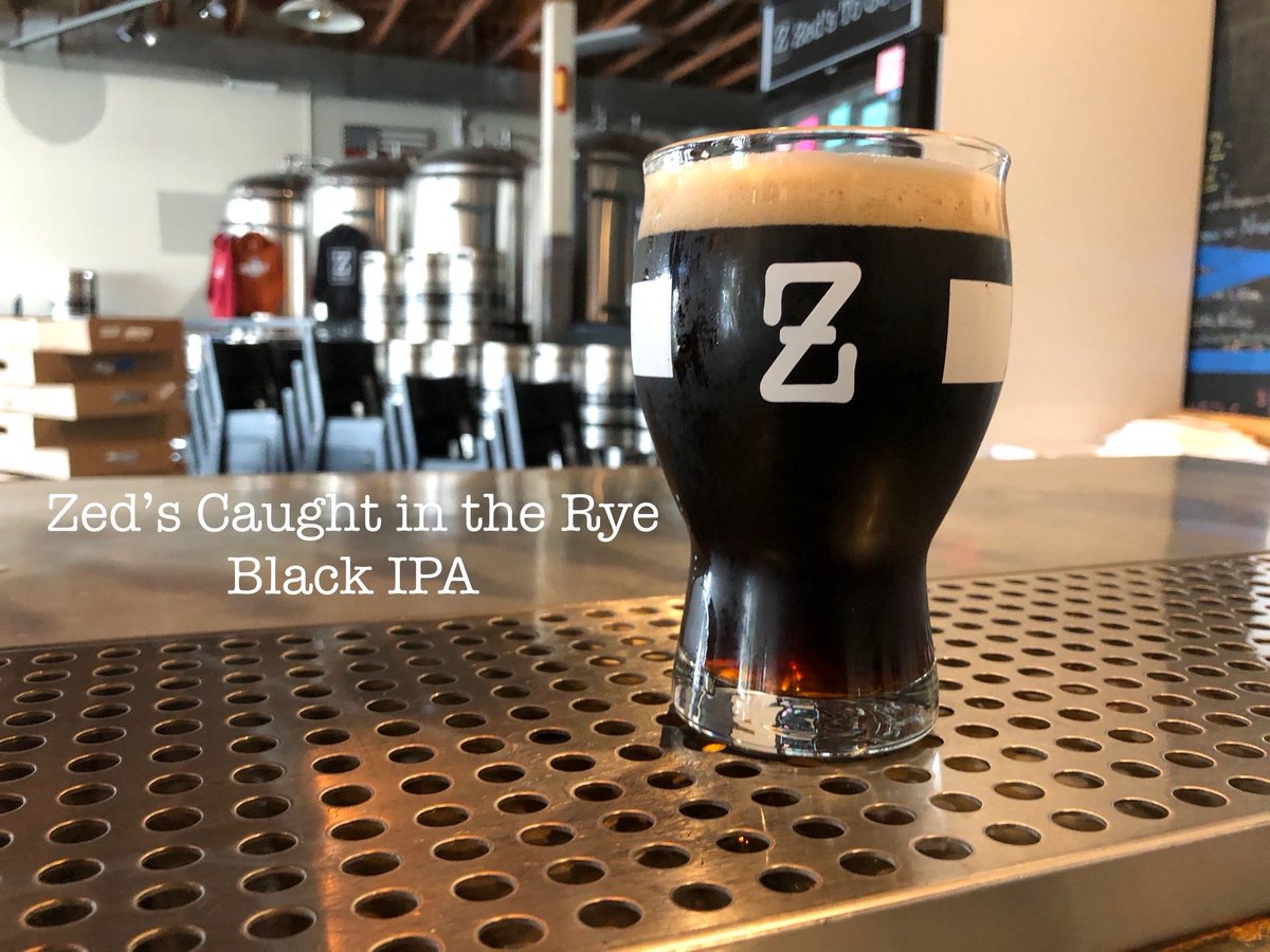 drinkzeds's tweet photo. We interrupt our anniversary weekend throwbacks for a 🚨 New Beer Alert! 🚨 Zed’s Caught in the Rye—Black IPA is now on tap! Come by on this beautiful day to try it! Open Noon-10. #newbeeralert #ryeipa #ipa #darkipa #njcraftbeer #njbeer #drinklocal #drinkzeds https://t.co/ZTZFp0Jxzh