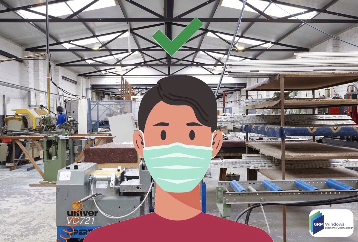 ⚠️To comply with the updated rules regarding Covid 19, all of our visitors will be required to wear a protective mask whilst on our factory yard and office premises⚠️

This is to protect both you and our staff whilst on-site.
Thank you for your compliance.

#GRMwindows