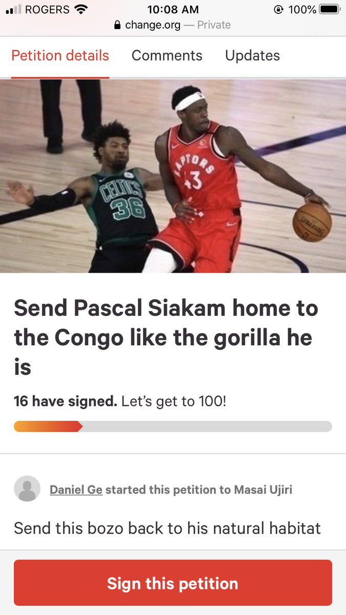 They love you when you’re winning... but when you’re not, you’re the target of racists and racism.

This is a reminder that Pascal Siakam is a human being. 

Racism kills and hurts. This is ugly. garbage.