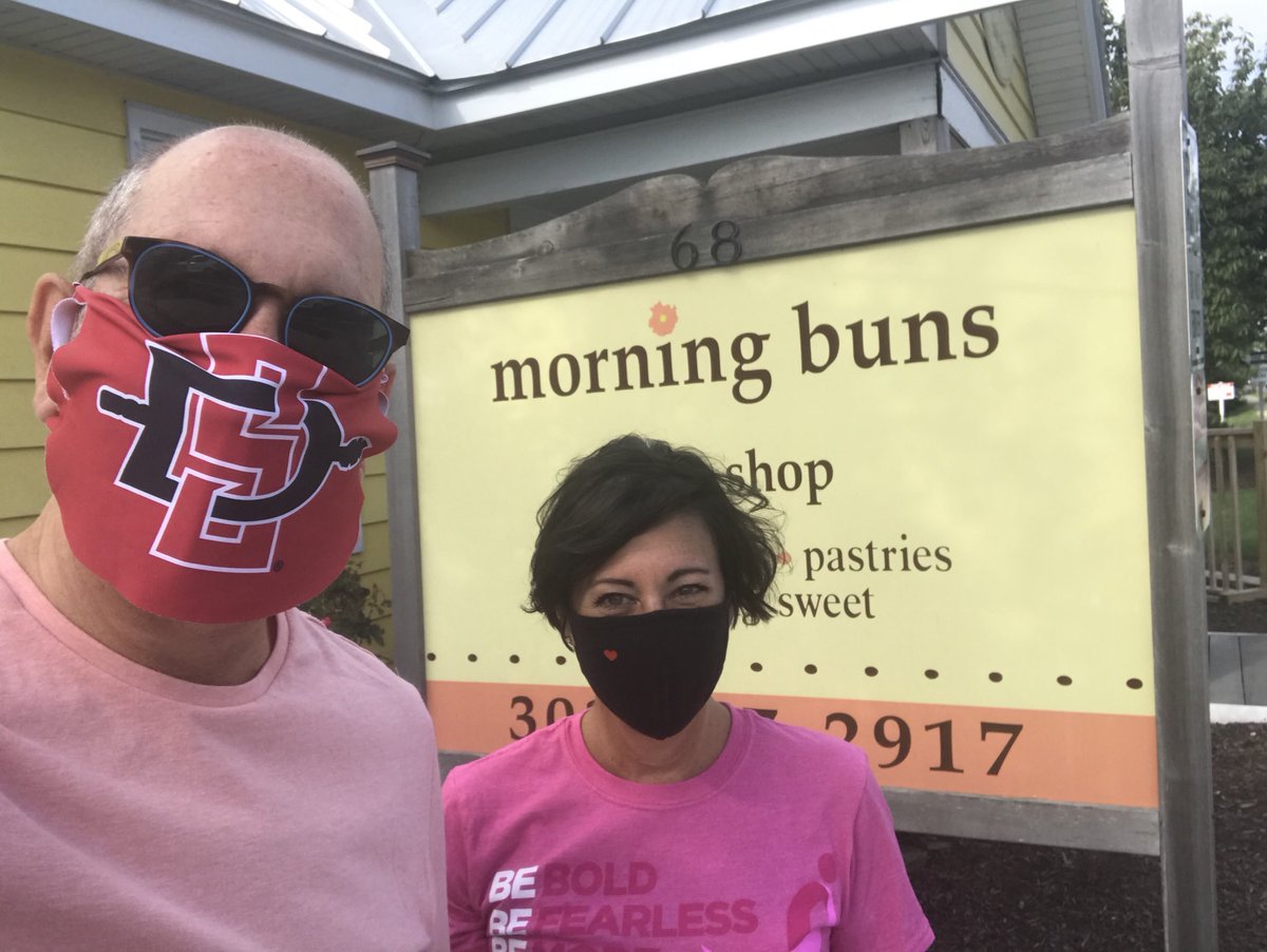 The best part of a “virtual” walk is stopping for donuts along the way ⁦<a href="/SusanGKomen/">Susan G. Komen</a>⁩ #MoreThanPink #WalkWhereYouAre #survivor