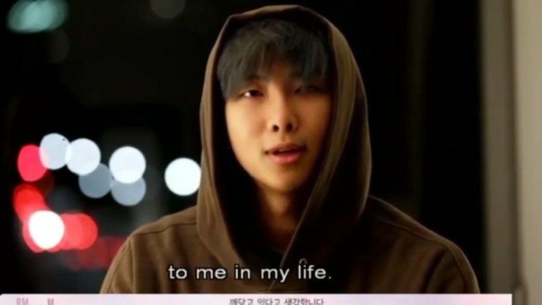 namjoon saying that meeting bts was the luckiest thing that happenned to him in his life 