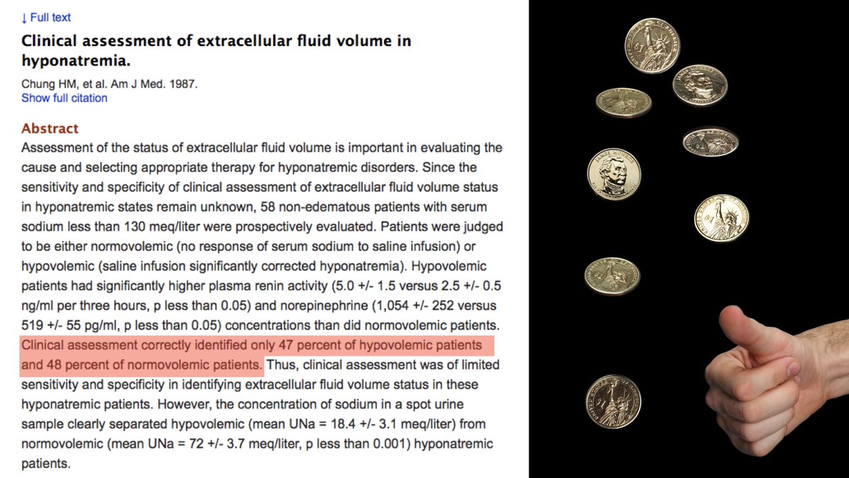 10d/ To differentiate these you can try to use a physical exam to determine volume status but doctors suck at it.  https://pubmed.ncbi.nlm.nih.gov/3674097/ 