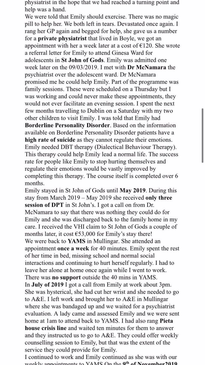 The reality of how fucked the mental health system is in Ireland. Give it a read. A thread x