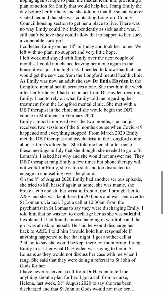 The reality of how fucked the mental health system is in Ireland. Give it a read. A thread x