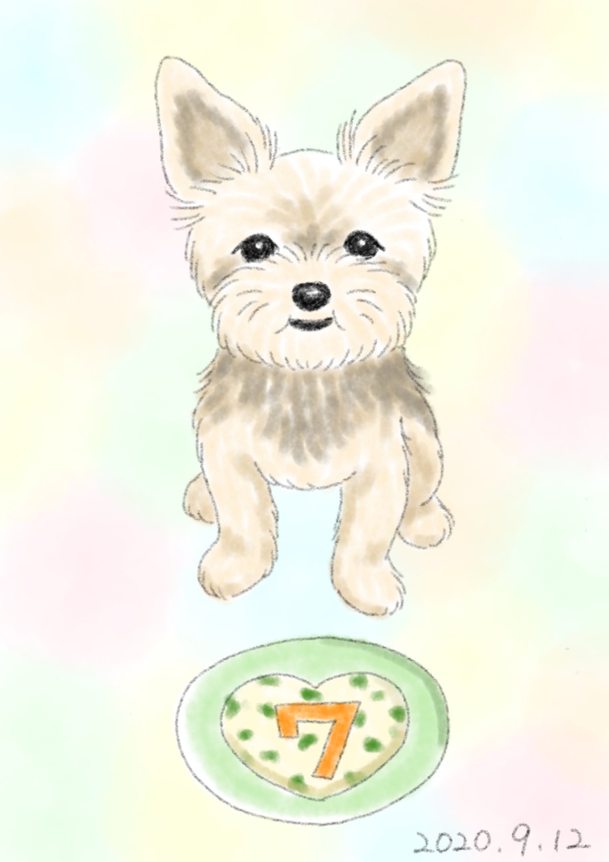 Chippoke ようこ 犬絵 80 誕生日 9 7 の愛犬 デジタル絵画 デジタルイラスト イラスト 犬 イラスト 犬の絵 犬 ヨーチワ ヨーキー ヨークシャーテリア Chippoke犬絵 T Co Jafub6lcjt Twitter