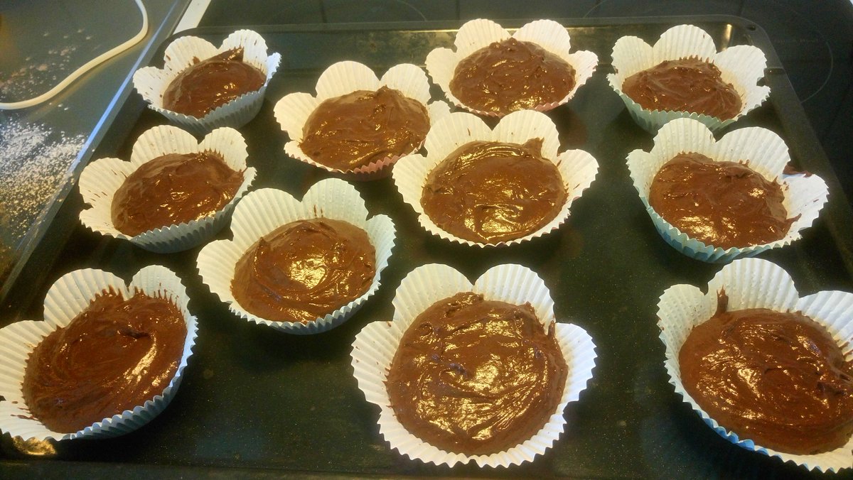 SwedishGamester's tweet photo. #Before and #After. My #muffins are #terrible at #KeepingSecrets! When they #baked in the #oven they #OpenedUp like #flowers to #reveal what's on the #inside! https://t.co/PS0Bs61iQF