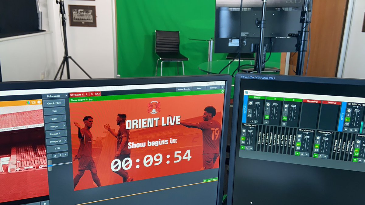 pictureimage's tweet image. Orient TV live this afternoon for the 1st league game of the season. 
@vMixHD
@bird_dog_gear
 #LiveStudio 
#SoftwareProduction. 
The studio was delivered very quickly prior to the start of live games commencing.  Drop us a message if you need something similar. 
#pictureimage
