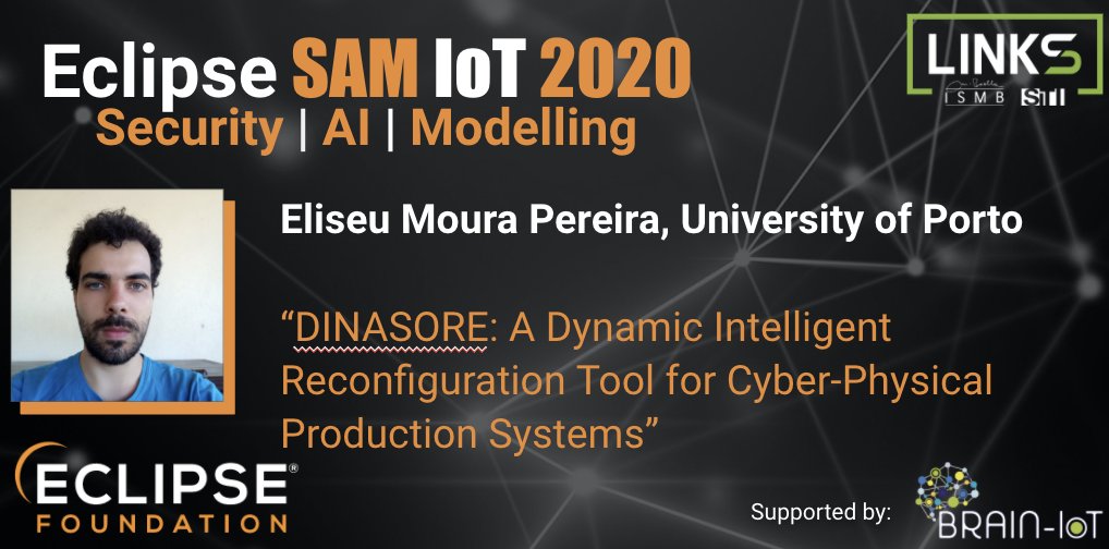 At #EclipseSAMIoT, Eliseu Moura Pereira will give a talk on a dynamic intelligent reconfiguration tool for cyber-physical production systems. Learn more: hubs.la/H0vVxBy0 #IoT