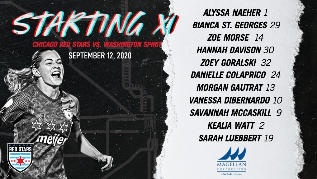 theChicagoStars's tweet image. LET&apos;S GO CHICAGO! Our #MKOT Starting XI for #WASvCHI