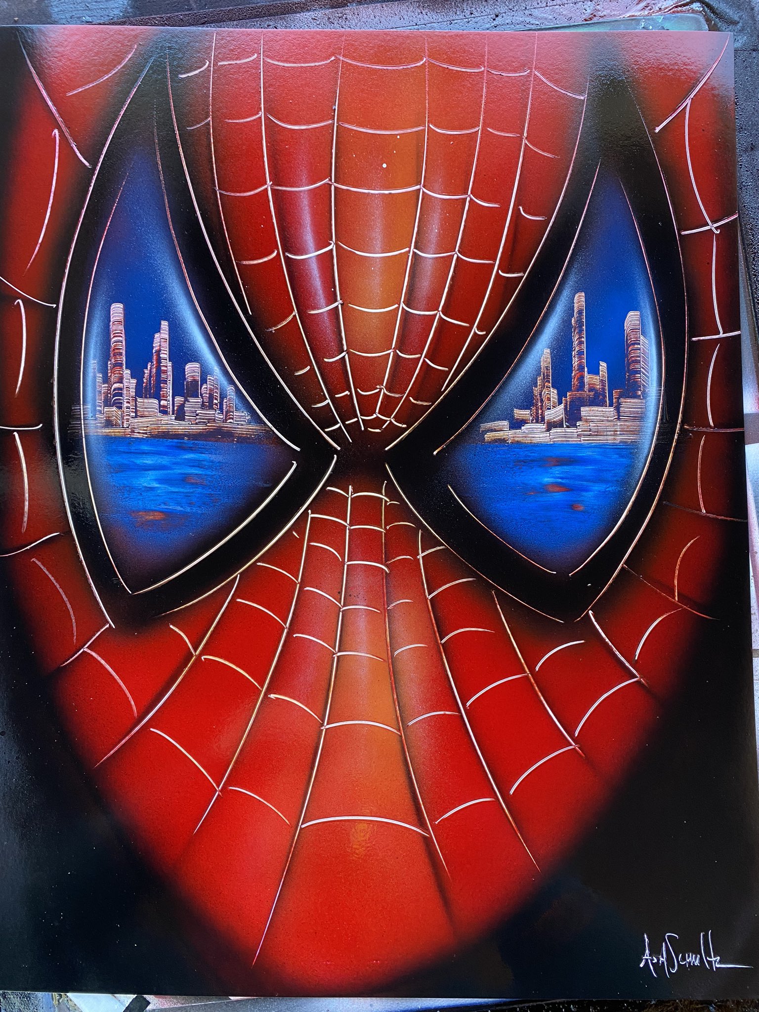 Spray Paint Art Spiderman
