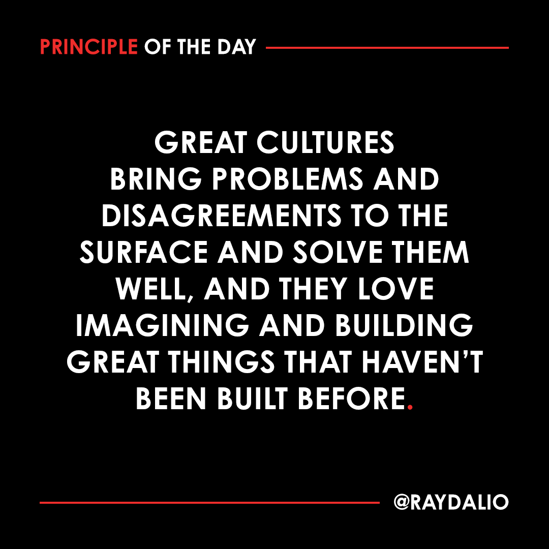 Doing that sustains their evolution. 

In the case of Bridgewater, we do that by having an idea meritocracy that strives for meaningful work and meaningful relationships through radical truth and radical transparency. (1/2)