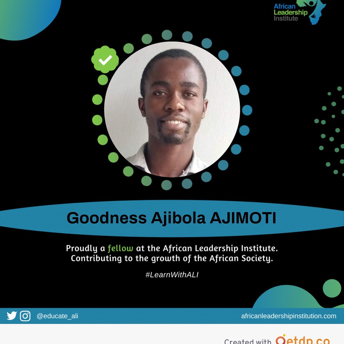 gajimoti's tweet photo. Sincere appreciation to the African Leadership Institute and Founder/President, Oladokun Oluwasegun for better equipping me with knowledge to setup thriving businesses.
.
Thanks ALI
.
#entrepreneurship #business #africa
#businessdevelopment #leadership 
#LearnWithALI
@educate_ali https://t.co/JgXvJbWWDJ