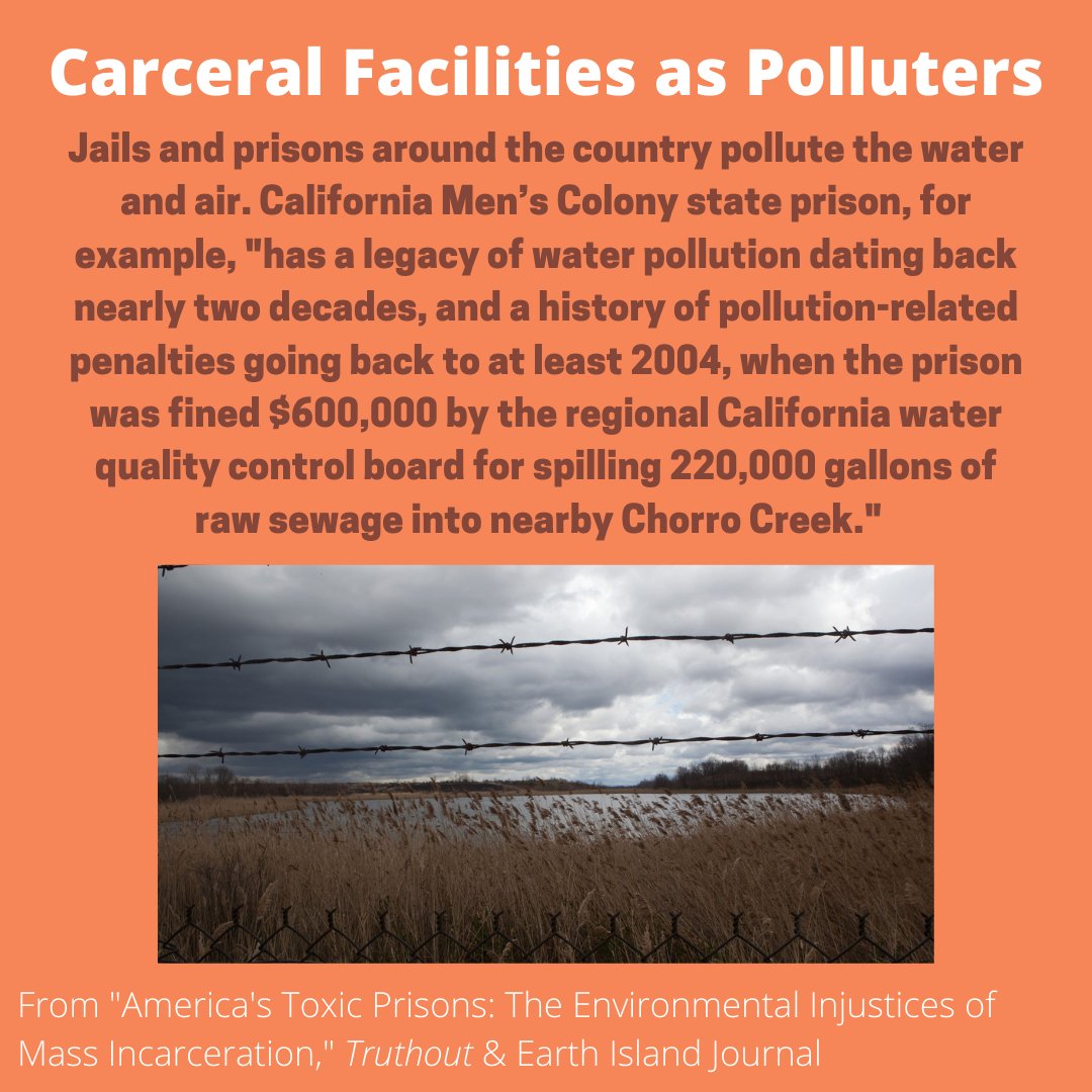 Let's talk about jails and prisons as polluters.