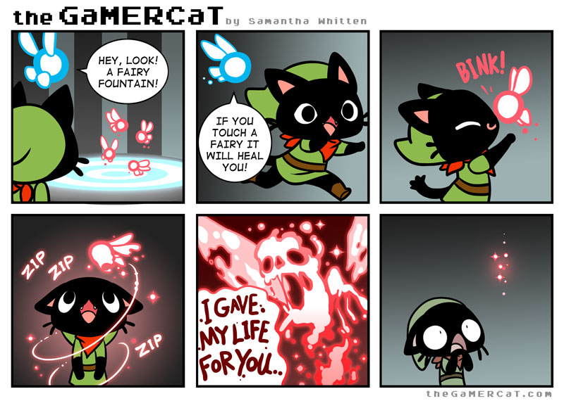 Oh hey it's #NationalVideoGameDay! Let's throwback to a few of my favorite Gamercat comics I've done ?‍⬛?? 