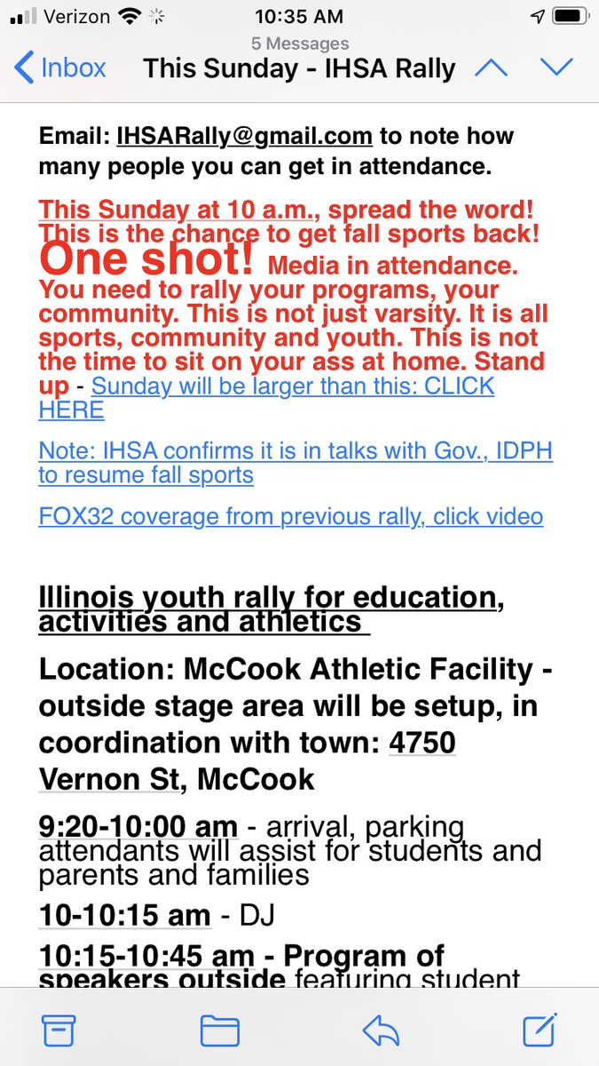 SequoitFootball's tweet photo. If you can drive one hour and rally with thousands of high school athletes to get ALL your sports back resembling a normal season would you? C’mon Lake County!! @LZHSFootball @SHSpatFB @GOWHS_FOOTBALL @GrantFootball1 @GridironRams @GrayslakeNorth @VernonHillsFB @LakesFootball1 https://t.co/37JFJHmz85