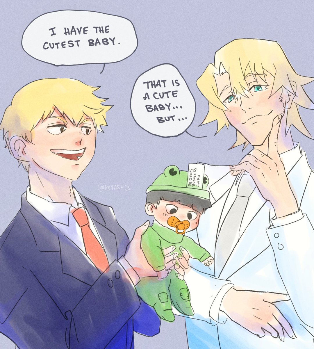 Idk man I just wanted them to meet #mobpsycho100 #GREATPRETENDER 