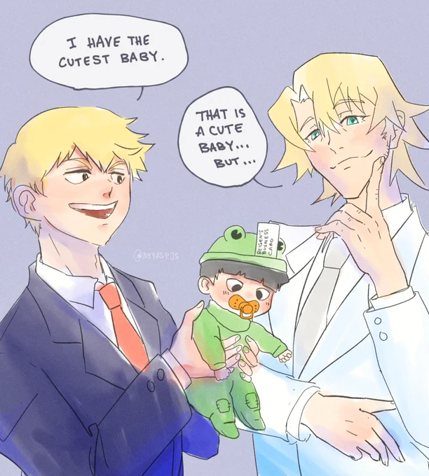 Idk man I just wanted them to meet #mobpsycho100 #GREATPRETENDER 