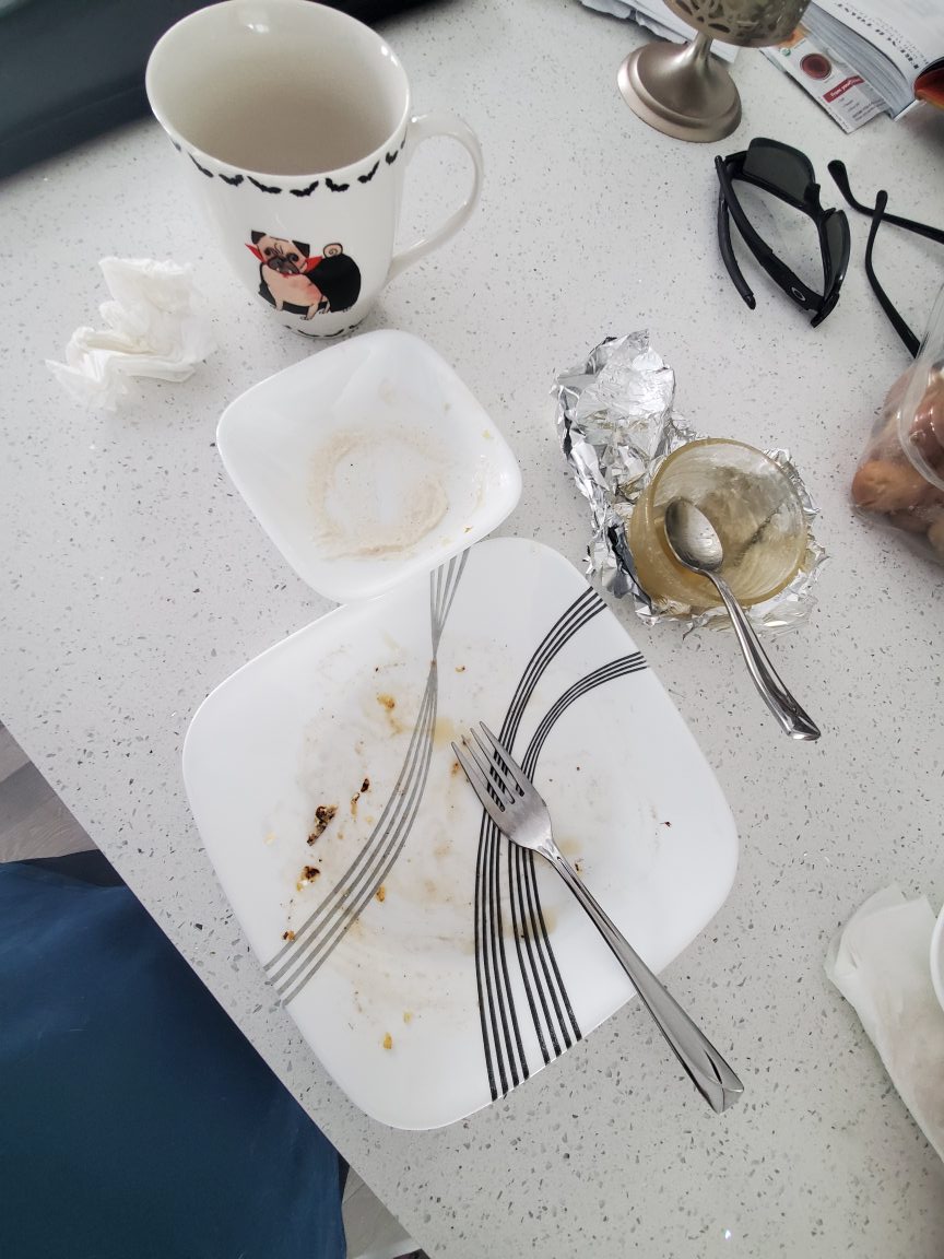 StaciLynne83's tweet photo. Made @chrissyteigen @cravings French Toast this morning, 10/10.. forgot to take a before pic, so here is the after 🙃. Also, asking for a friend what else can I use the ricotta topping for 👀 https://t.co/ENw8wI8Gr9