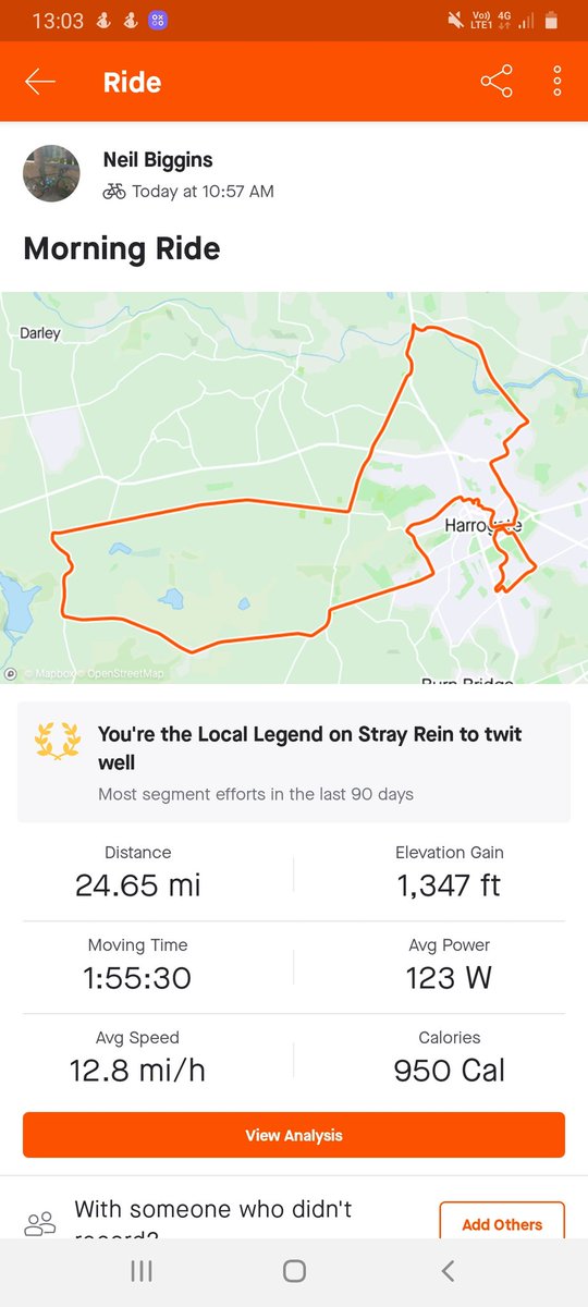 BigginsNeil's tweet photo. @WeAreCyclingUK My morning ride https://t.co/3l88YycJoY